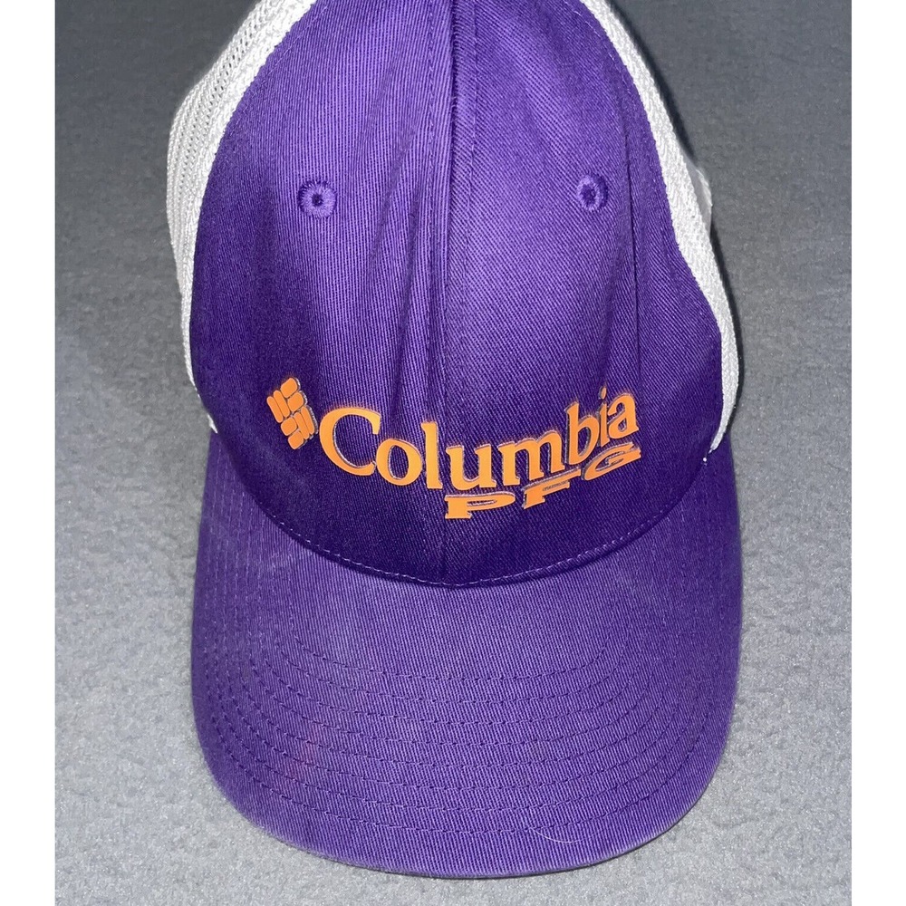 COLUMBIA/PFG Hat Clemson‎ Tigers Ball Cap Adjustable Flexfit L/XL